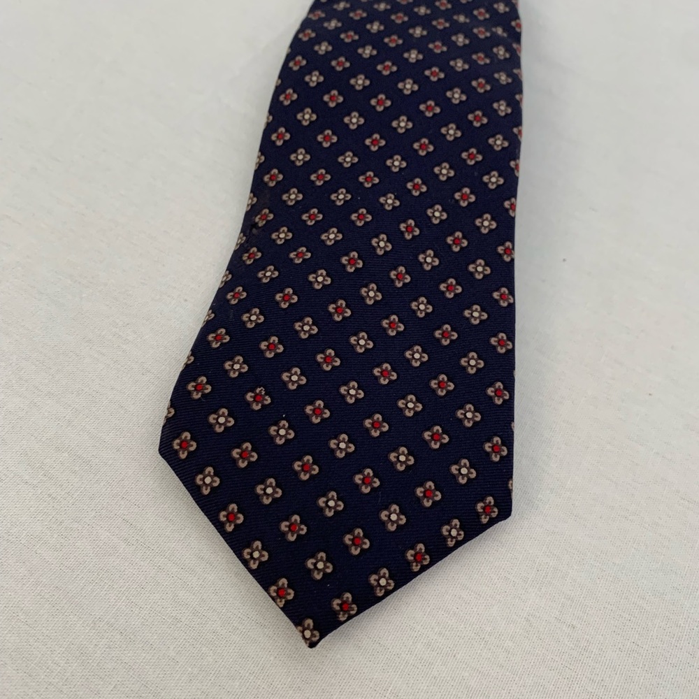 EUC Harolds Vintage Navy Blue Tie - English Silk Twill
